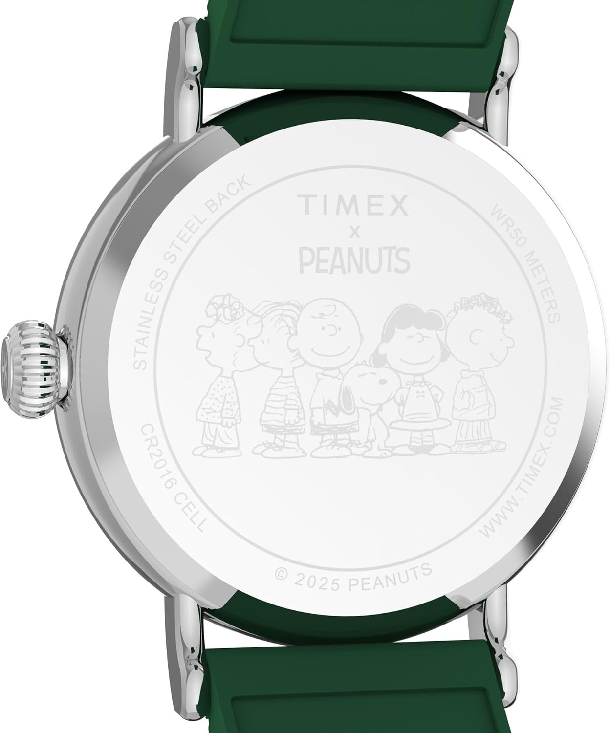 image:imageTimex x Peanuts Unisex Waterbury Standard 40mm WatchGreenSilverToneWhite