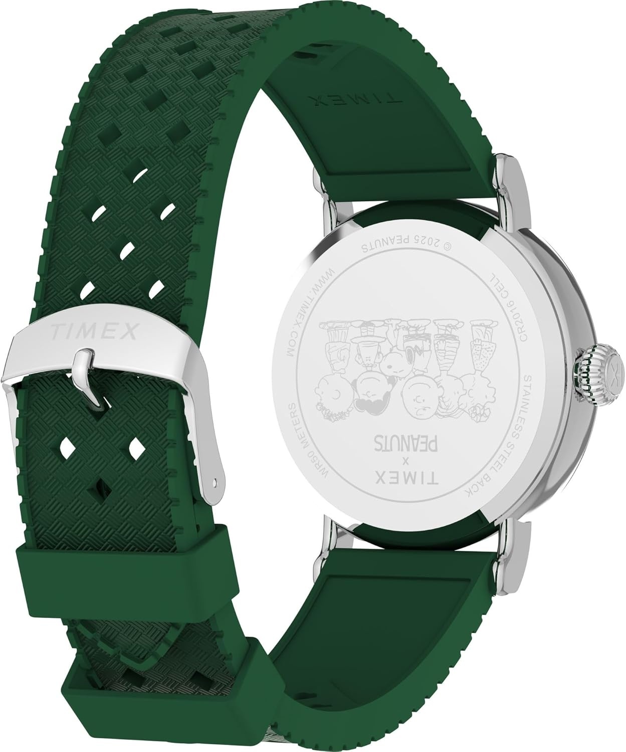 image:imageTimex x Peanuts Unisex Waterbury Standard 40mm WatchGreenSilverToneWhite