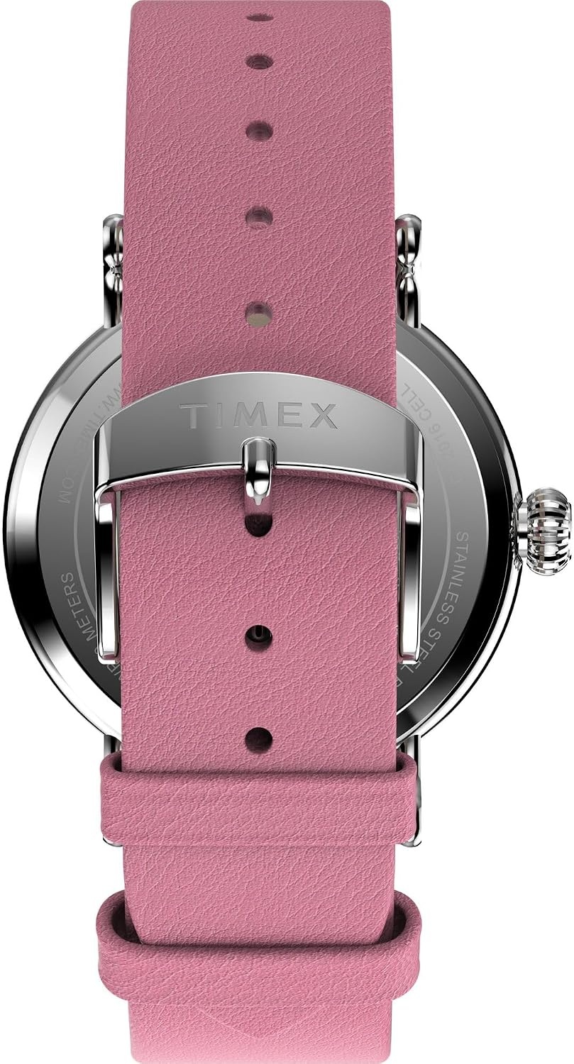 image:imageTimex x Peanuts Unisex Waterbury Standard 40mm WatchPinkSilverToneWhite