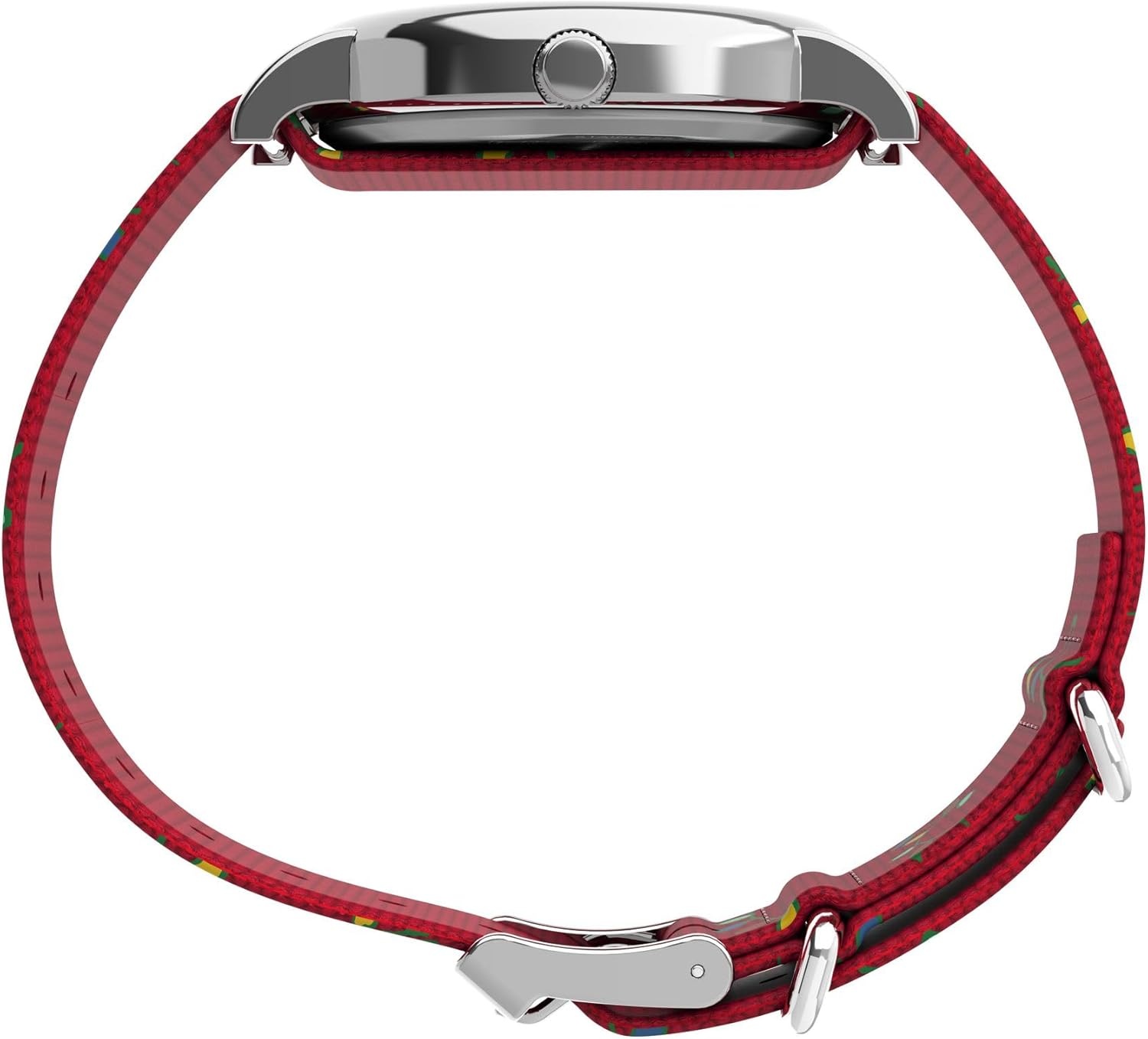 image:imageTimex x Peanuts Womens Weekender Holiday 38mm Watch Red Strap White Dial SilverTone Case