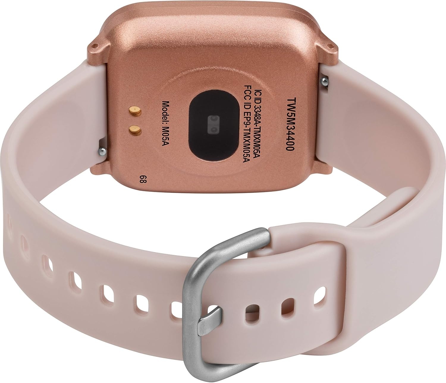 image:imageiConnect by Timex Active Smartwatch with Heart Rate Notifications amp Activity Tracking 37mm Rose GoldTone with Blush Resin Strap