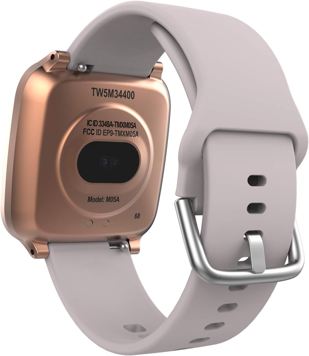 image:imageiConnect by Timex Active Smartwatch with Heart Rate Notifications amp Activity Tracking 37mm Rose GoldTone with Blush Resin Strap