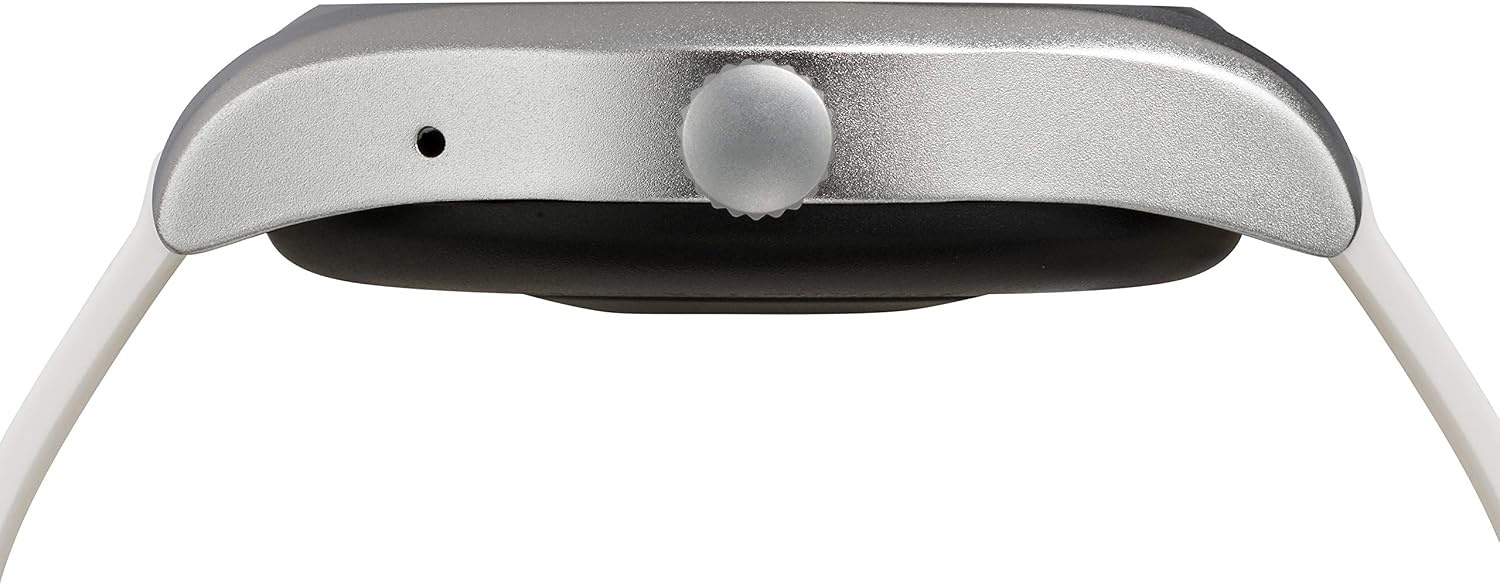 image:imageiConnect by Timex Classic Round Touchscreen Smartwatch with Heart Rate Notifications and TwoWay Bluetooth CallingWhiteSilverTone