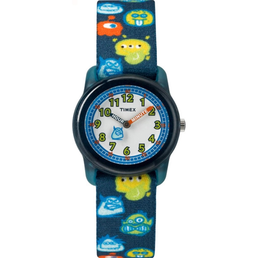 image:imageTimex Boys Time Machines Analog Elastic Fabric Strap WatchBlackMonsters
