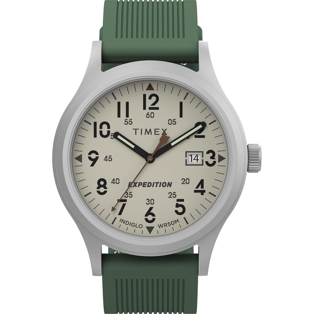 image:imageTimex Expedition Scout Nylon Strap Gents WatchGreenNaturalIP Steel