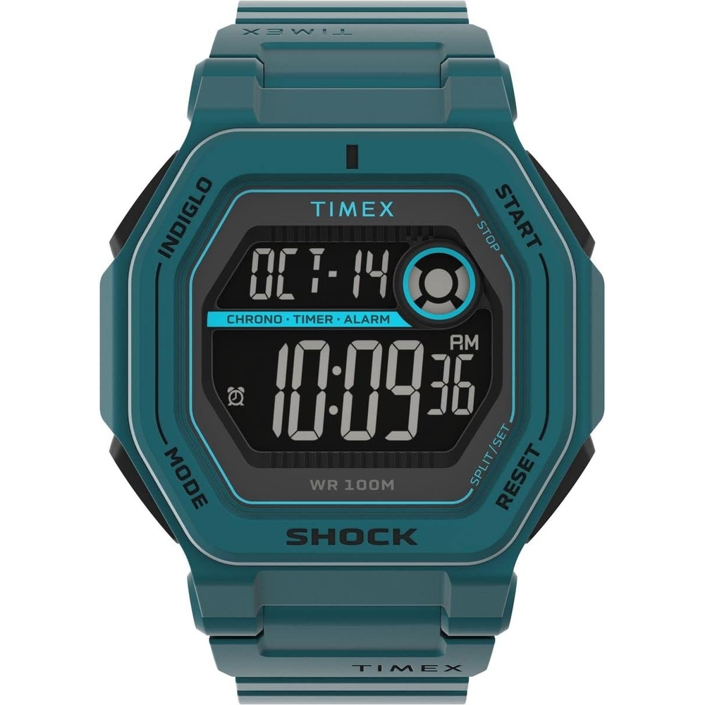 image:imageTimex Mens Command Encounter 45mm WatchBlueDigital Neg DisplayBlue