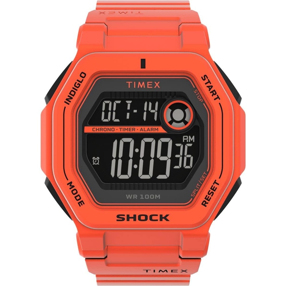 image:imageTimex Mens Command Encounter 45mm WatchOrangeDigital Neg DisplayOrange