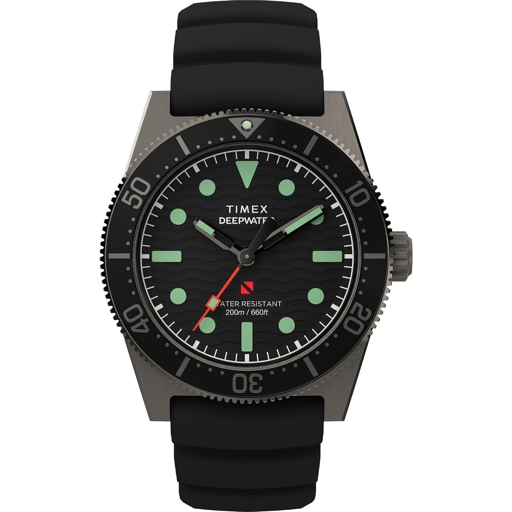 image:imageTimex Mens Deep Water Reef 41mm WatchBlackTitaniumBlack