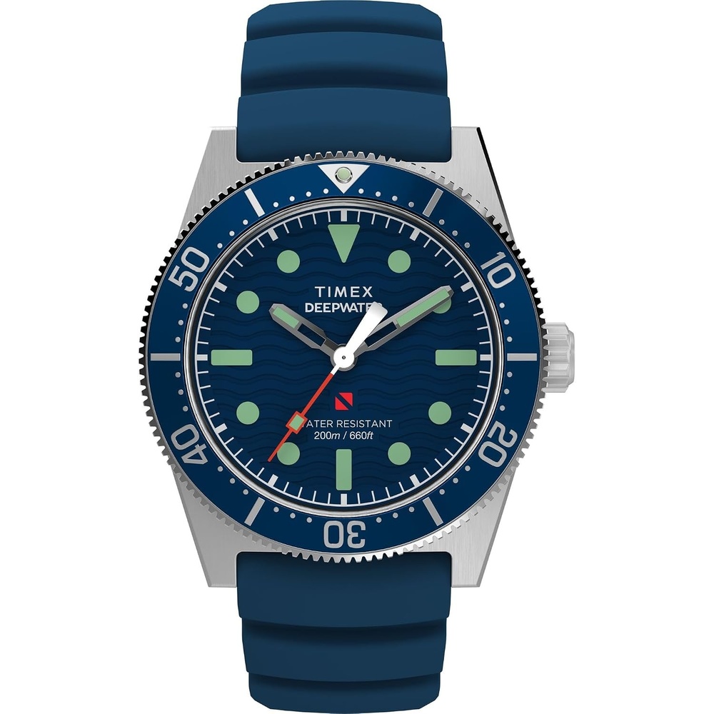 image:imageTimex Mens Deep Water Reef 41mm WatchBlueStainless SteelBlue