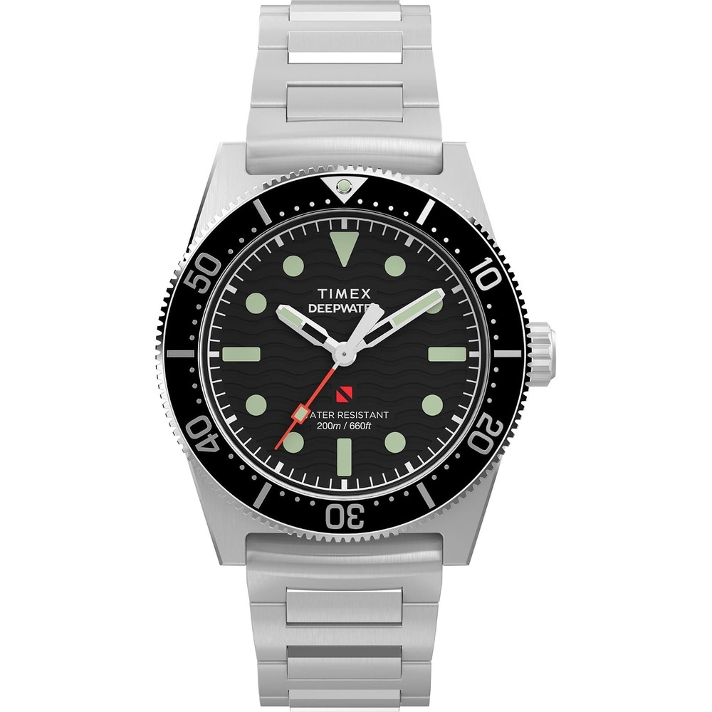 image:imageTimex Mens Deep Water Reef 41mm WatchStainless SteelStainless SteelBlack