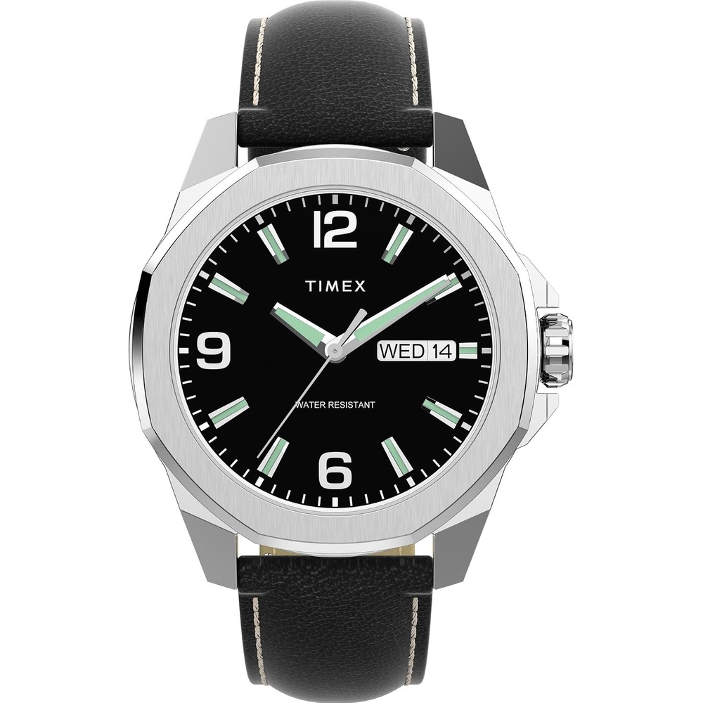image:imageTimex Mens Essex 46mm WatchBlackSilverToneBlack