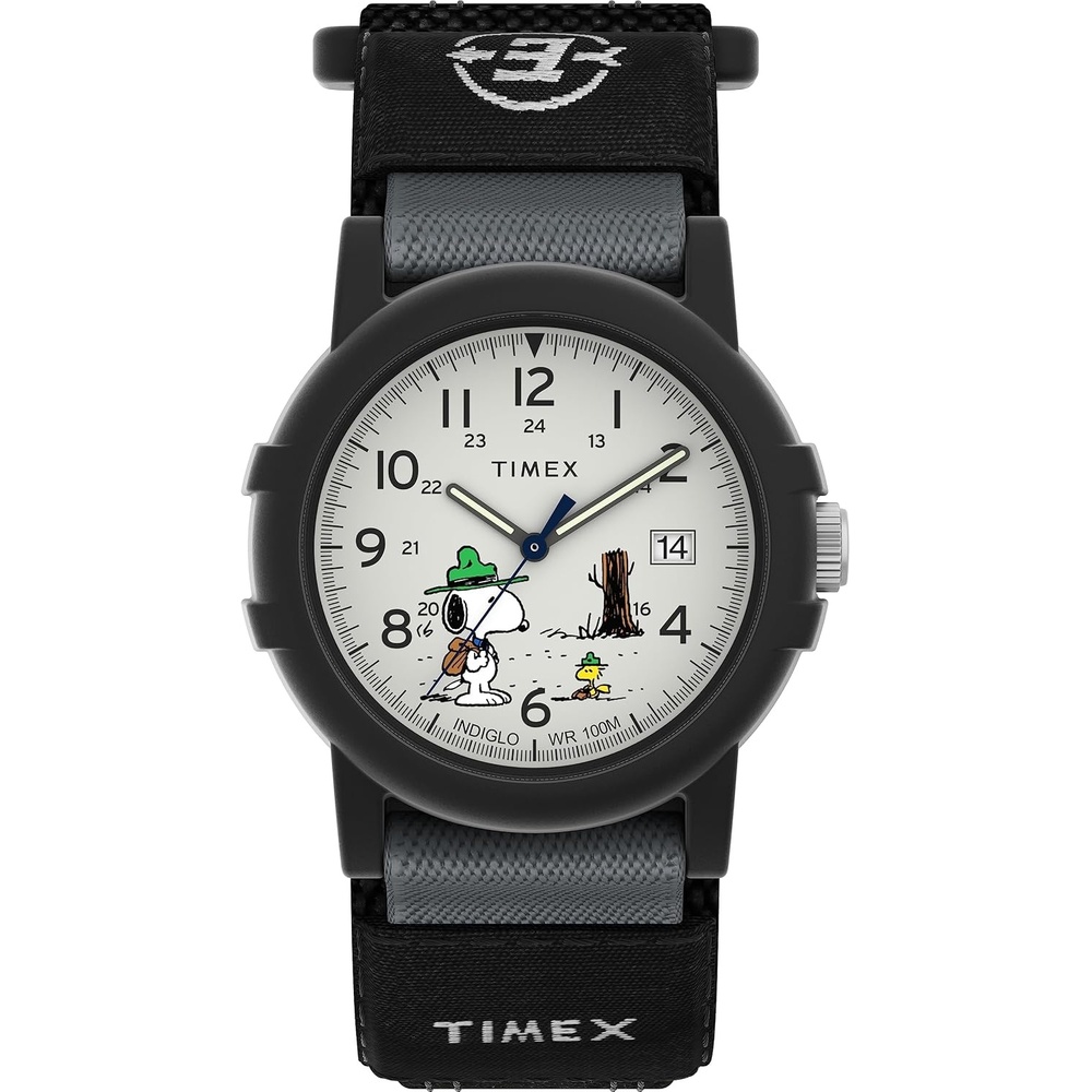 image:imageTimex Mens Expedition Camper 38mm WatchBlackWhiteBlackPeanuts