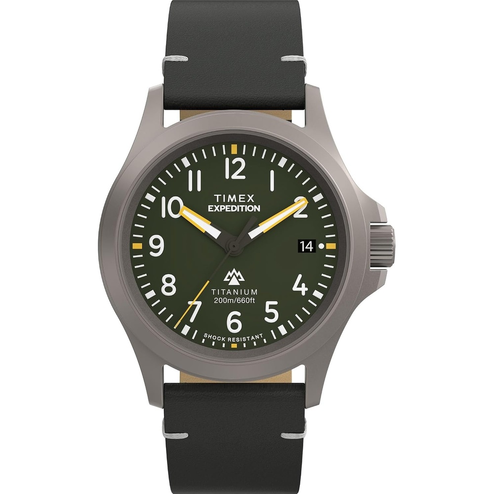 image:imageTimex Mens Expedition Field Post 38mm WatchBlackTitaniumGreen