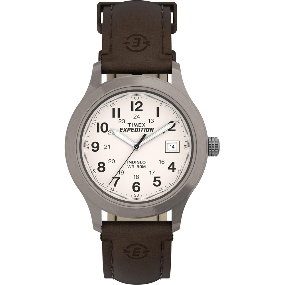 image:imageTimex Mens Expedition Metal Field WatchBrownWhiteRed
