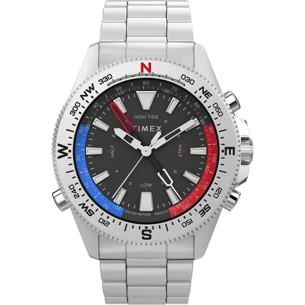 image:imageTimex Mens Expedition North TideTempCompass 43mm WatchStainless SteelBlackStainless Steel