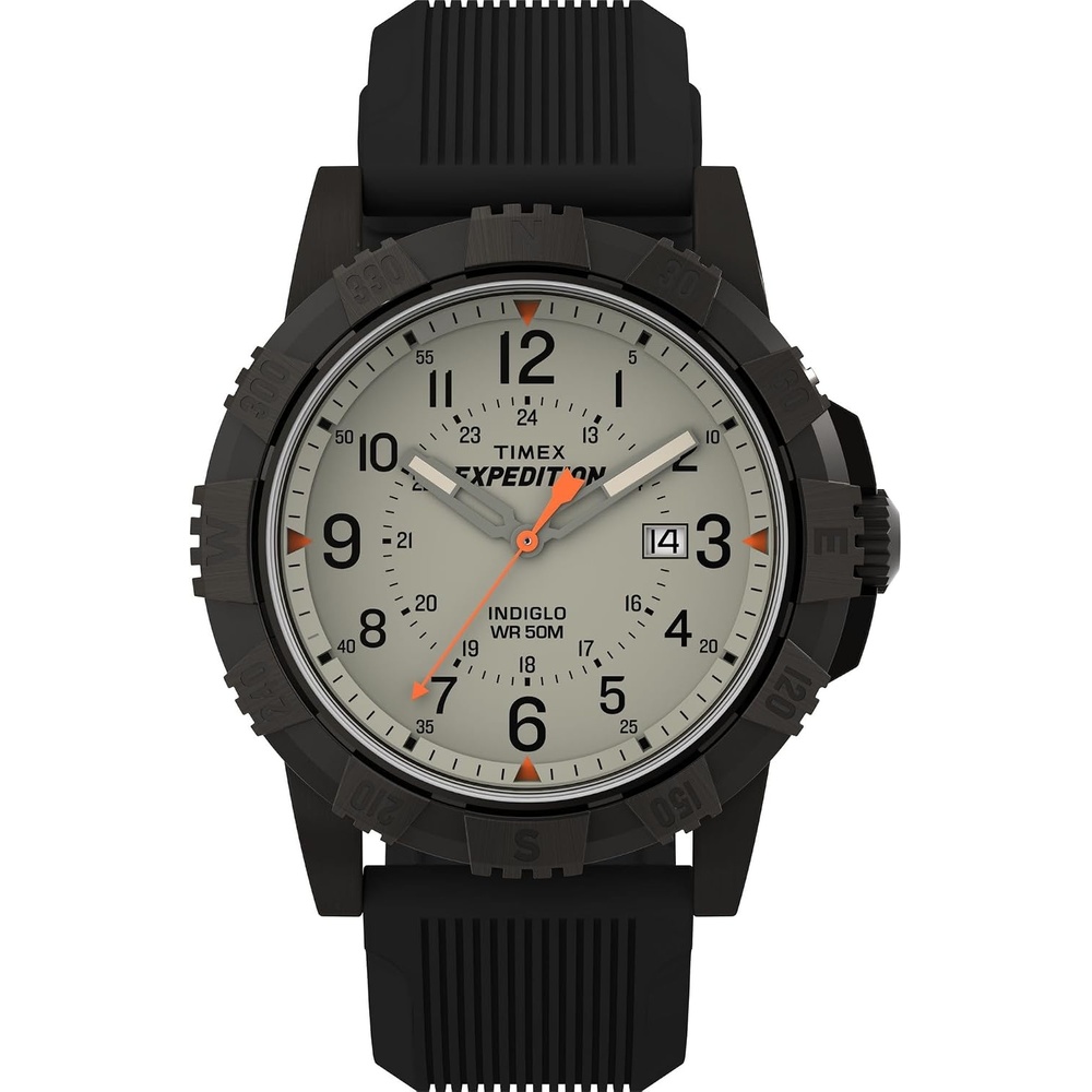image:imageTimex Mens Expedition Ridge 45mm WatchBlackGunmetalTan