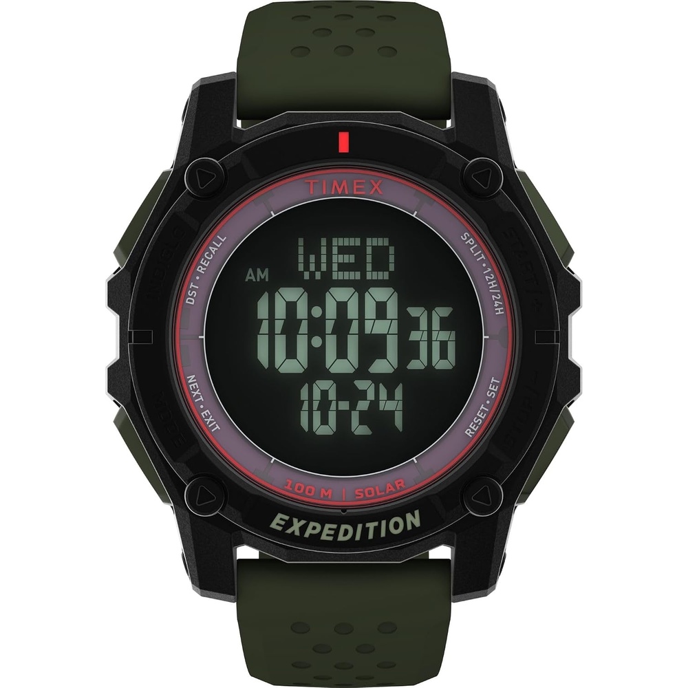 image:imageTimex Mens Expedition Ridge 49mm WatchGreenBlackDigital Neg Display