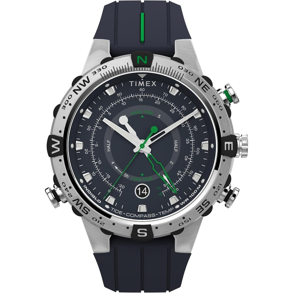 image:imageTimex Mens Expedition TideTempCompass 45mm WatchBlueSilverTone