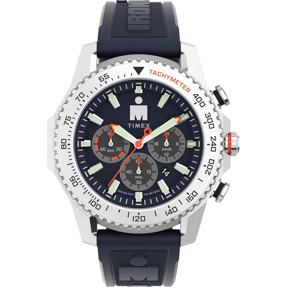 image:imageTimex Mens Ironman Triathlon Adrenaline 48mm WatchBlueBlueSilverTone