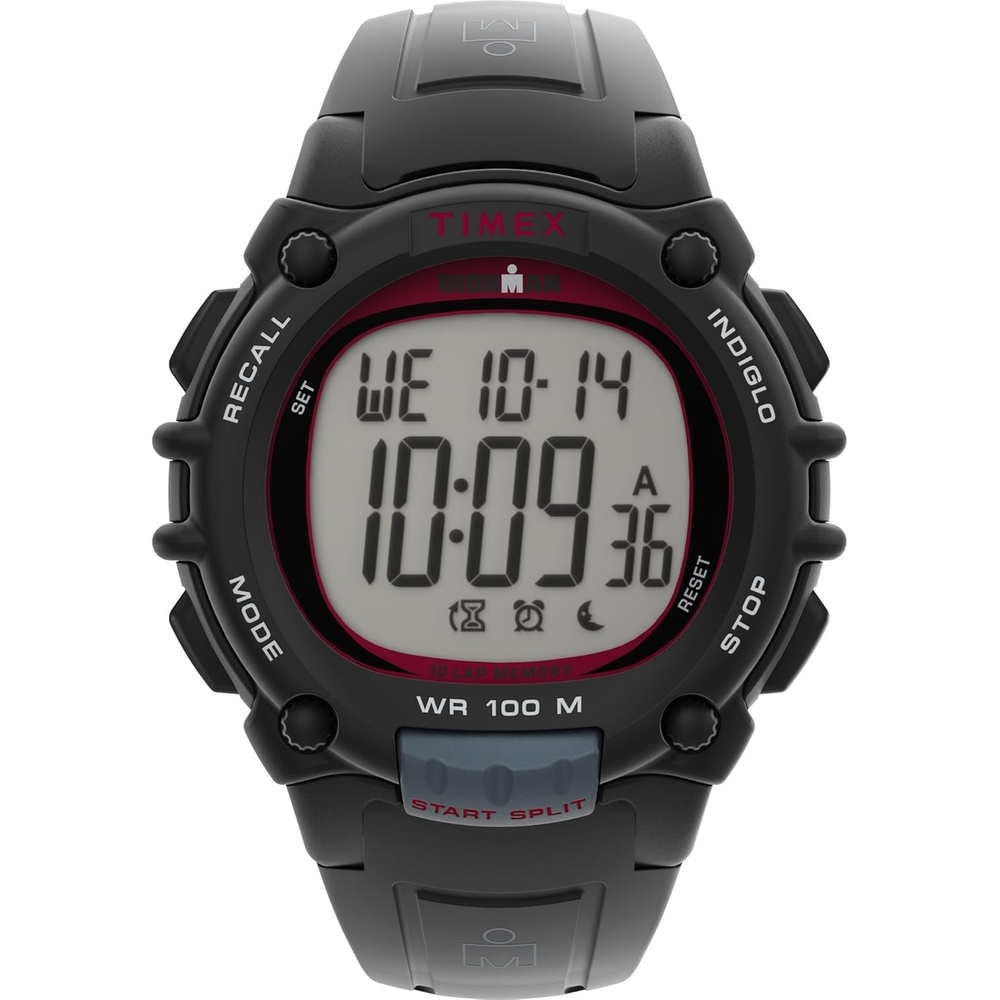 image:imageTimex Mens Ironman Triathlon Classic 10 44mm WatchBlackBlackDigital