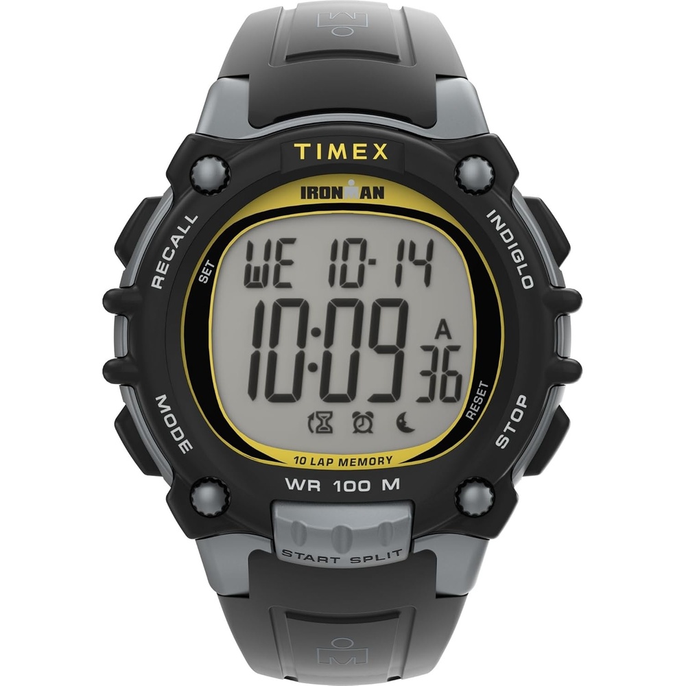 image:imageTimex Mens Ironman Triathlon Classic 10 44mm WatchBlackGrayDigital