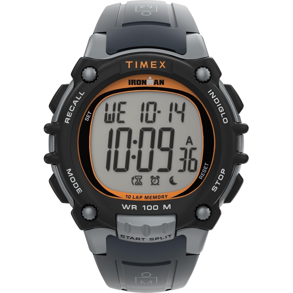 image:imageTimex Mens Ironman Triathlon Classic 10 44mm WatchGrayGrayDigital