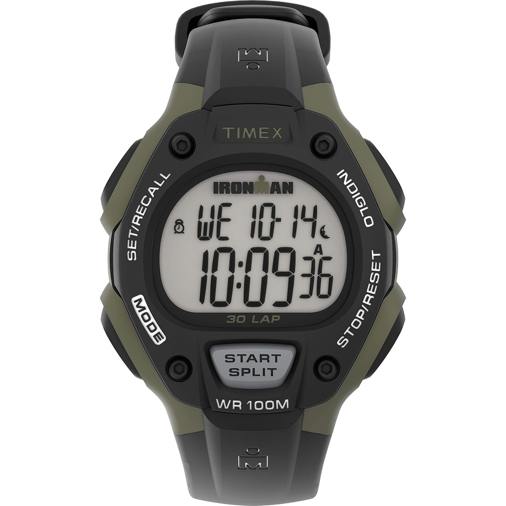 image:imageTimex Mens Ironman Triathlon Classic 30 38mm WatchBlackDigitalGreen