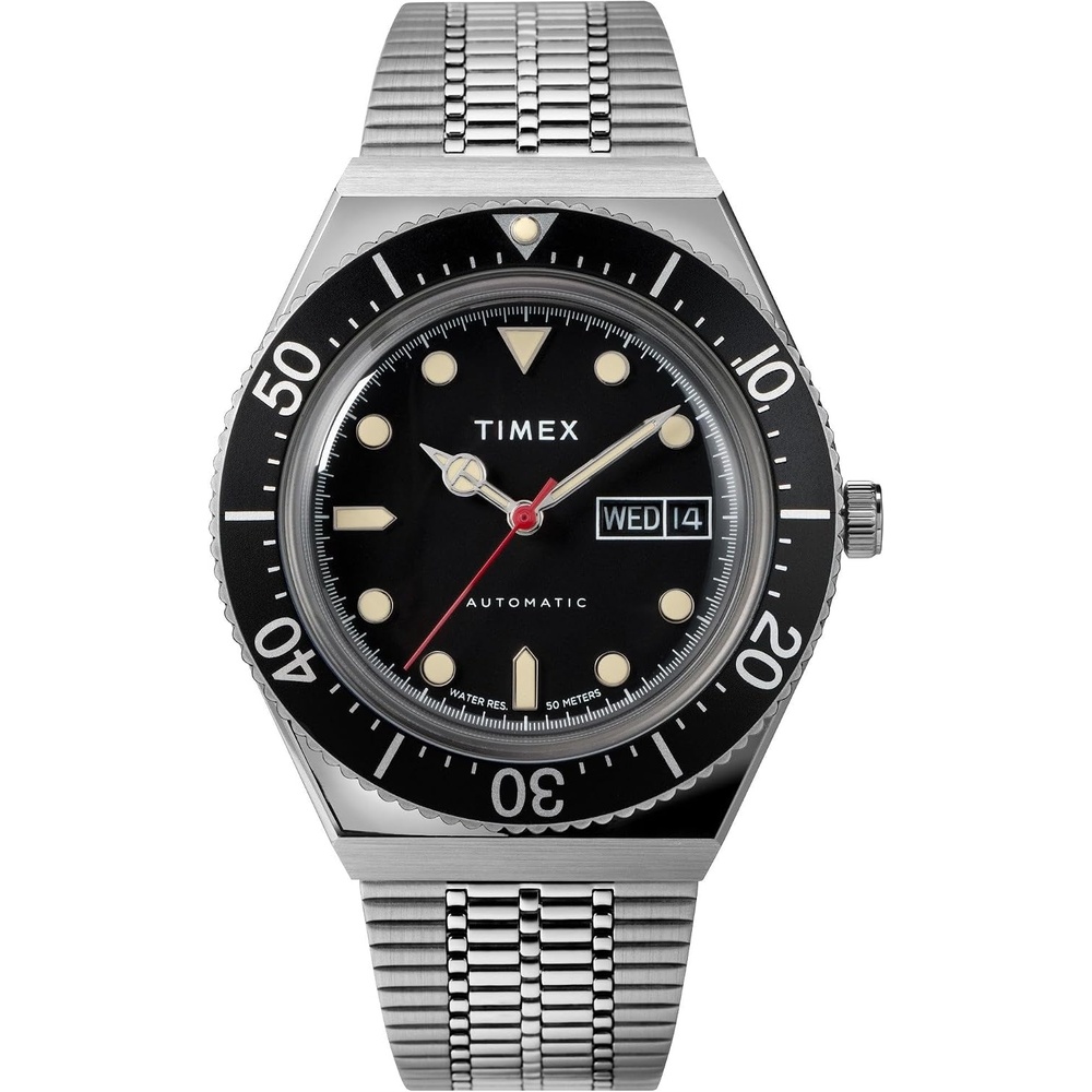 image:imageTimex Mens M79 Automatic 40mm WatchStainless SteelBlackStainless Steel
