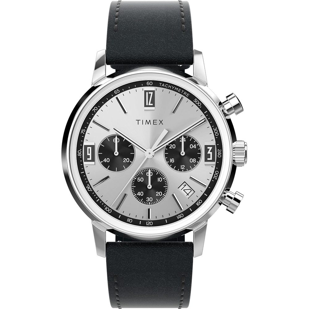 image:imageTimex Mens Marlin 40mm WatchBlackSilverToneStainless Steel