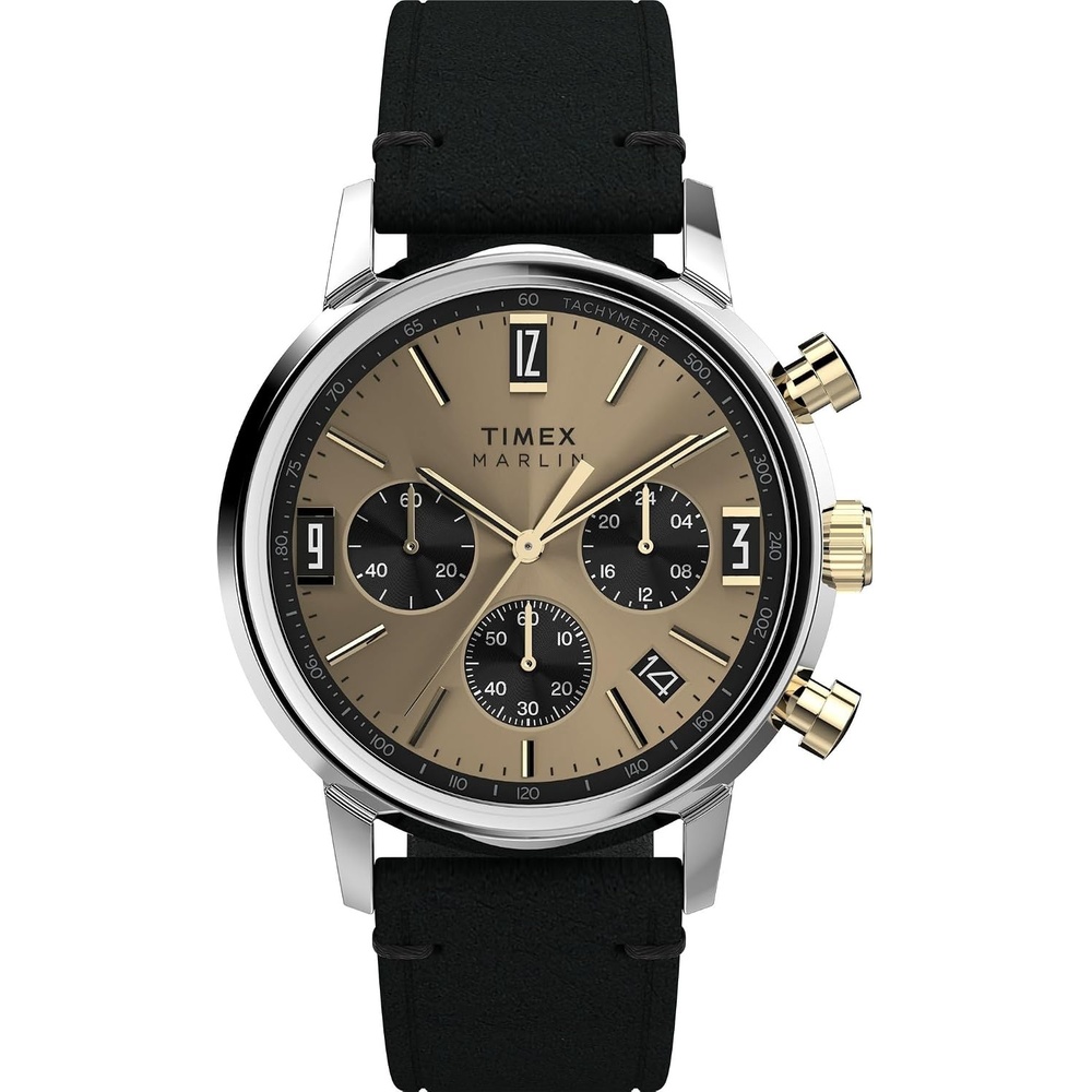 image:imageTimex Mens Marlin 40mm WatchBlackTwoToneChampagne