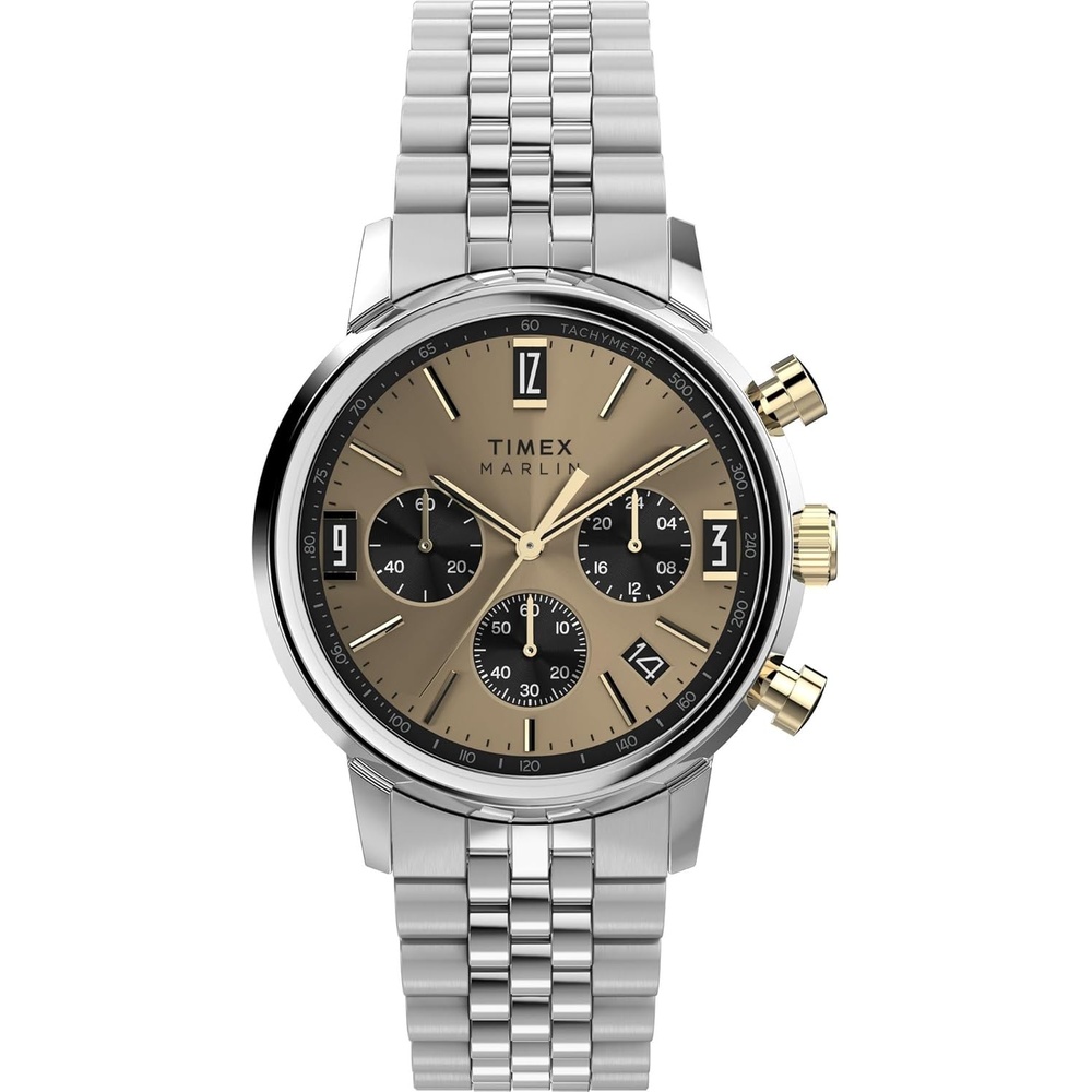 image:imageTimex Mens Marlin 40mm WatchStainless SteelTwoToneChampagne