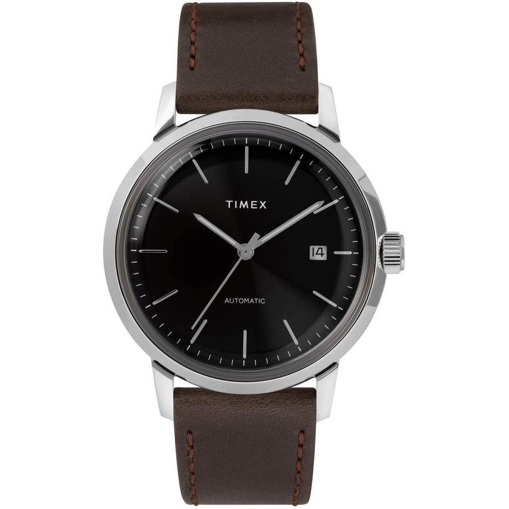 image:imageTimex Mens Marlin Automatic 40mm WatchBrownSilverBlack