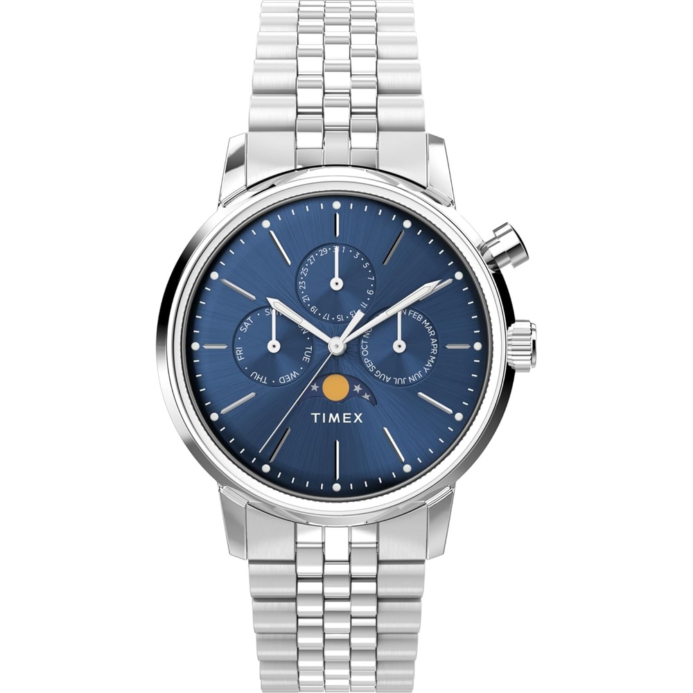 image:imageTimex Mens Marlin Jet 40mm Watch Brown Two Piece Quick Release Brown Dial Stainless Steel CaseStainless SteelStainless SteelBlue