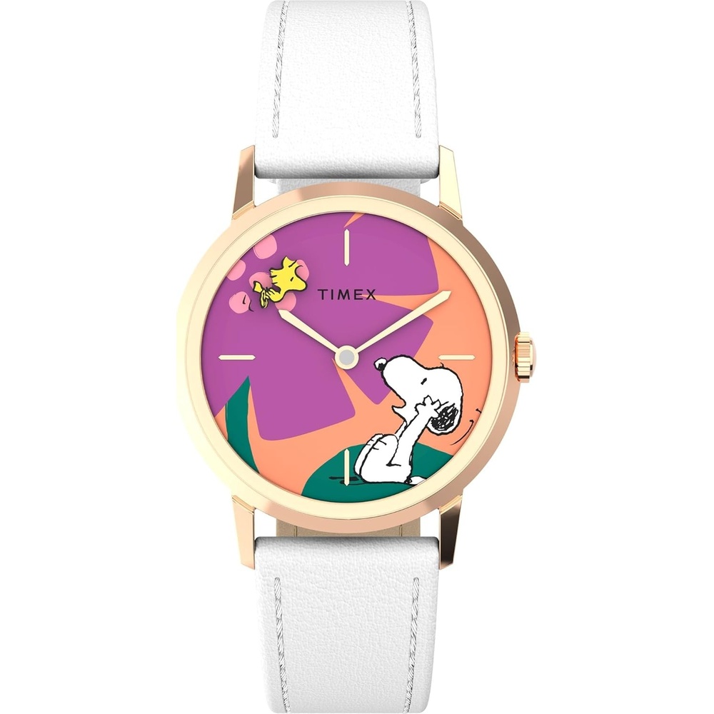 image:imageTimex Mens Peanuts Marlin 34mm WatchWhiteRose GoldToneOther
