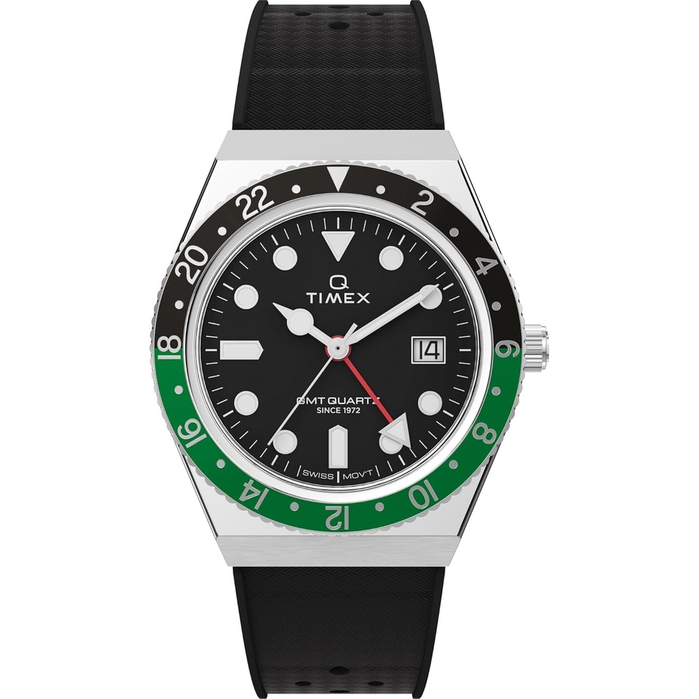 image:imageTimex Mens Q 38mm WatchBlackStainless SteelBlack