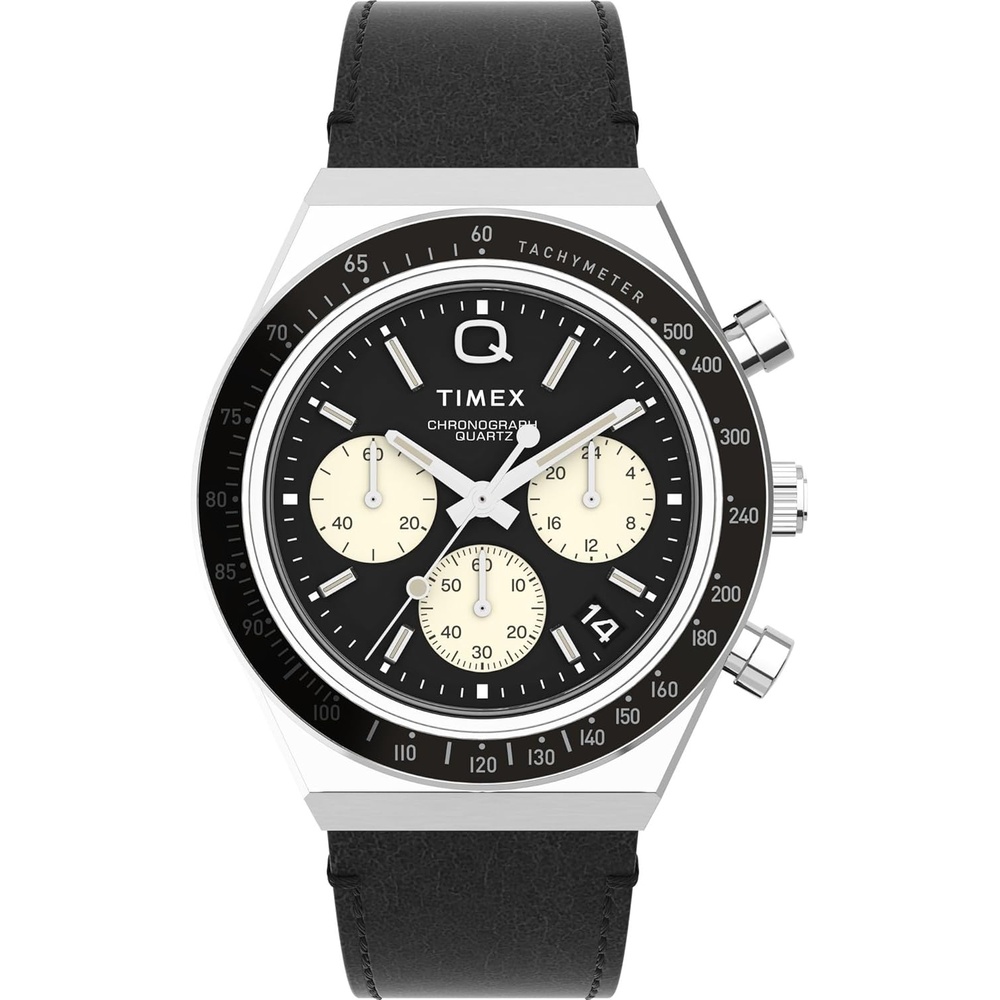 image:imageTimex Mens Q 40mm WatchBlackSilverTone