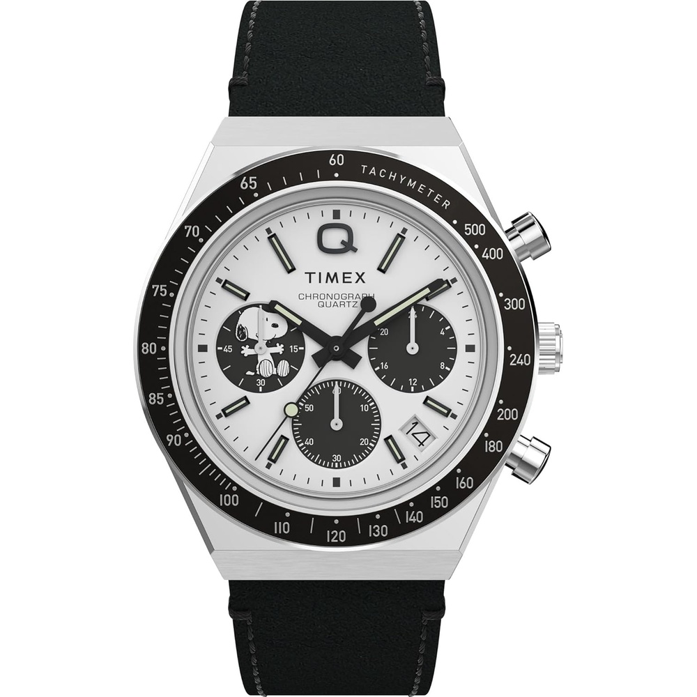 image:imageTimex Mens Q 40mm WatchBlackStainless SteelWhite