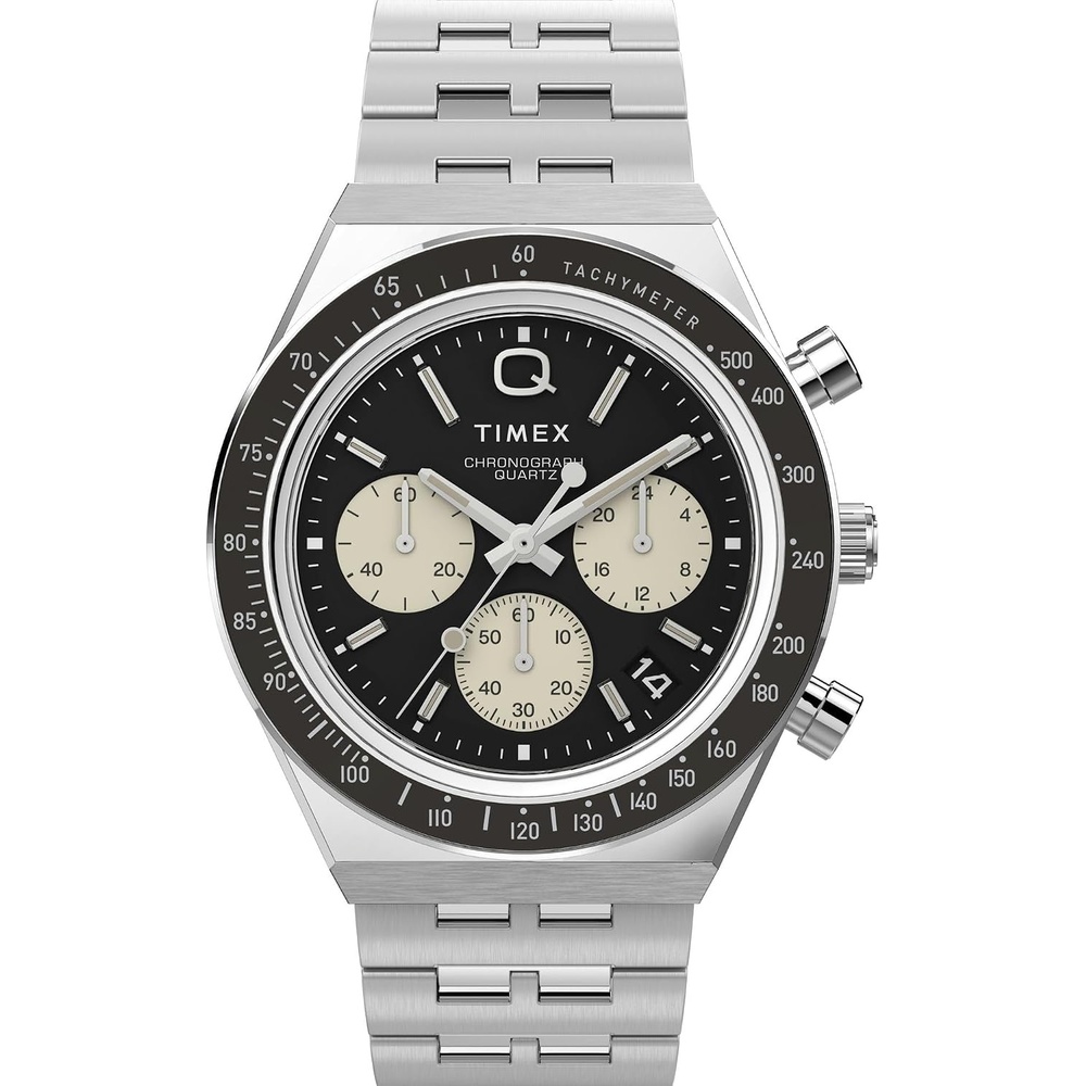 image:imageTimex Mens Q 40mm WatchSilverToneBlack