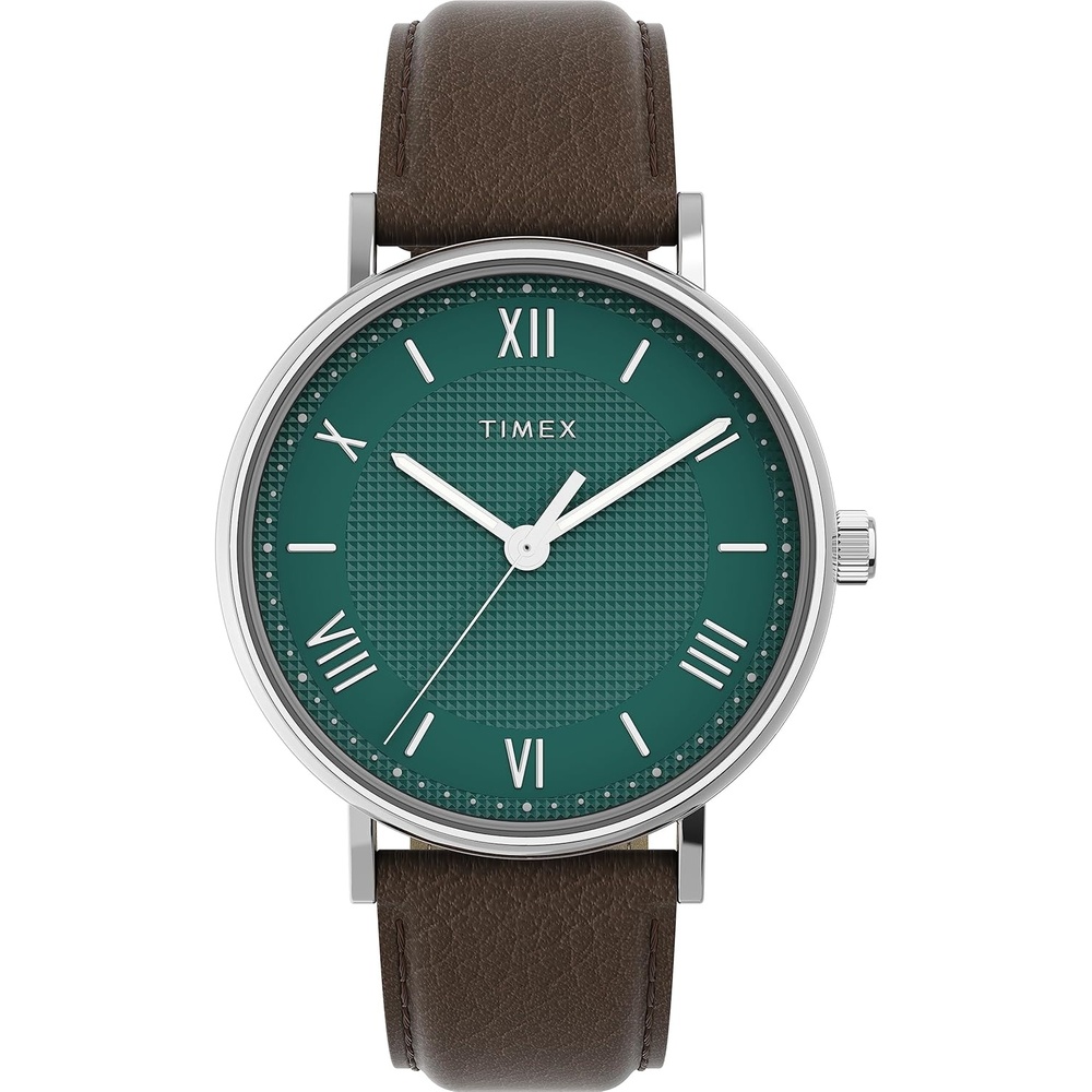image:imageTimex Mens Southview 41mm WatchBrownGreenSilverTone