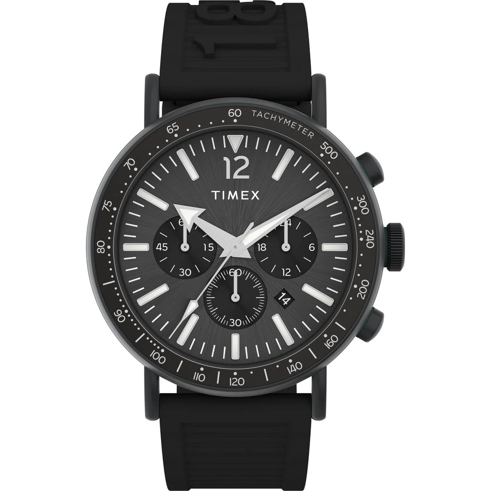 image:imageTimex Mens Standard Diver 43mm WatchBlackBlackBlack
