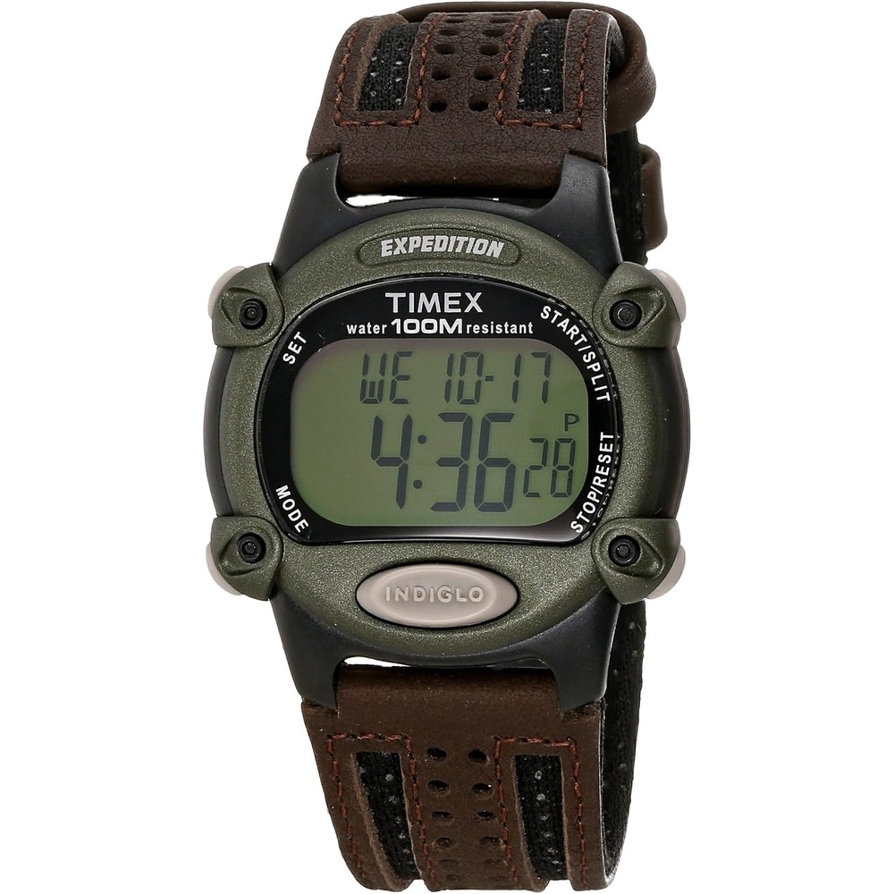 image:imageTimex Mens T48042 Expedition FullSize Digital CAT Brown NylonLeather Strap Watch