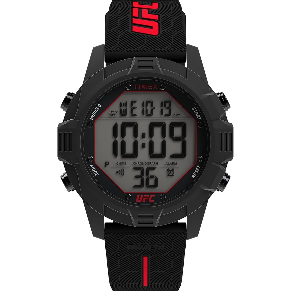 image:imageTimex Mens UFC Brawler 43mm Watch Black Strap Digital Dial Black CaseBlackBlackDigital