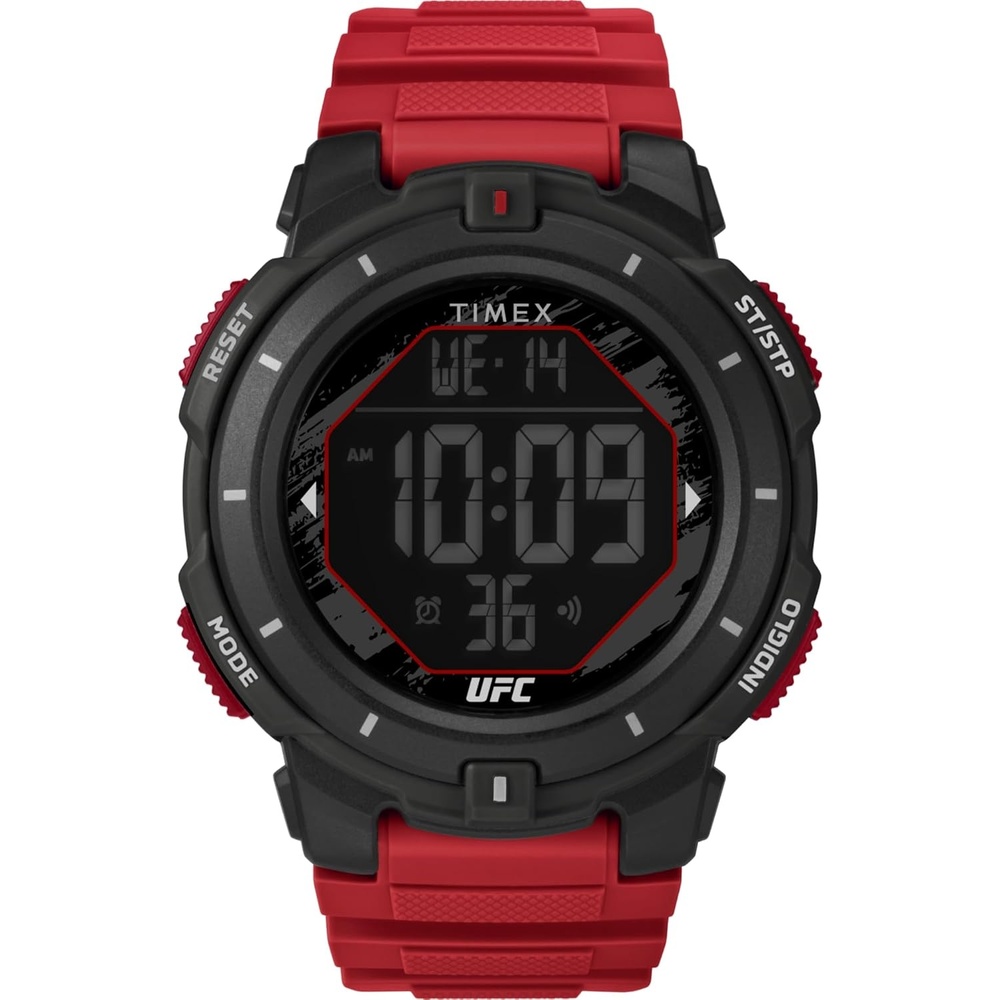 image:imageTimex Mens UFC Rumble 50mm Watch Black Strap Digital Dial Black CaseRedDigitalBlack