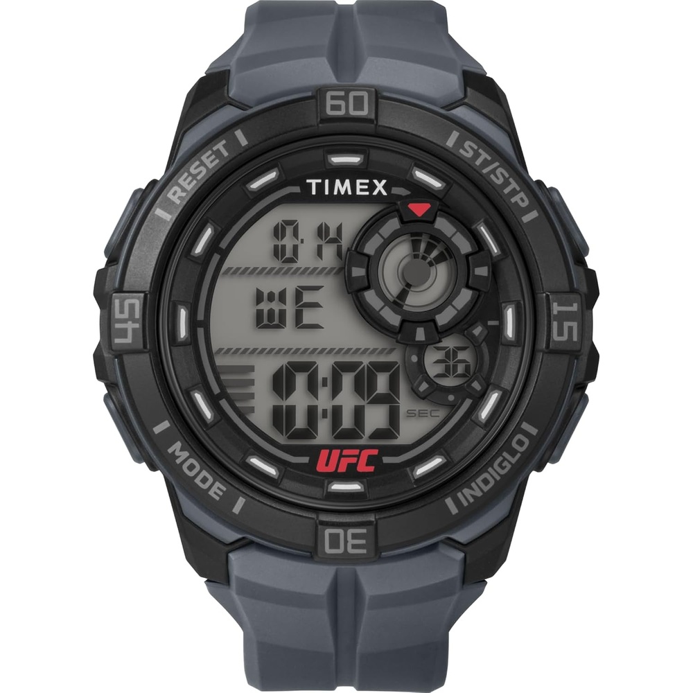 image:imageTimex Mens UFC Rush 52mm Watch Black Strap Digital Dial Black CaseGrayDigitalBlack