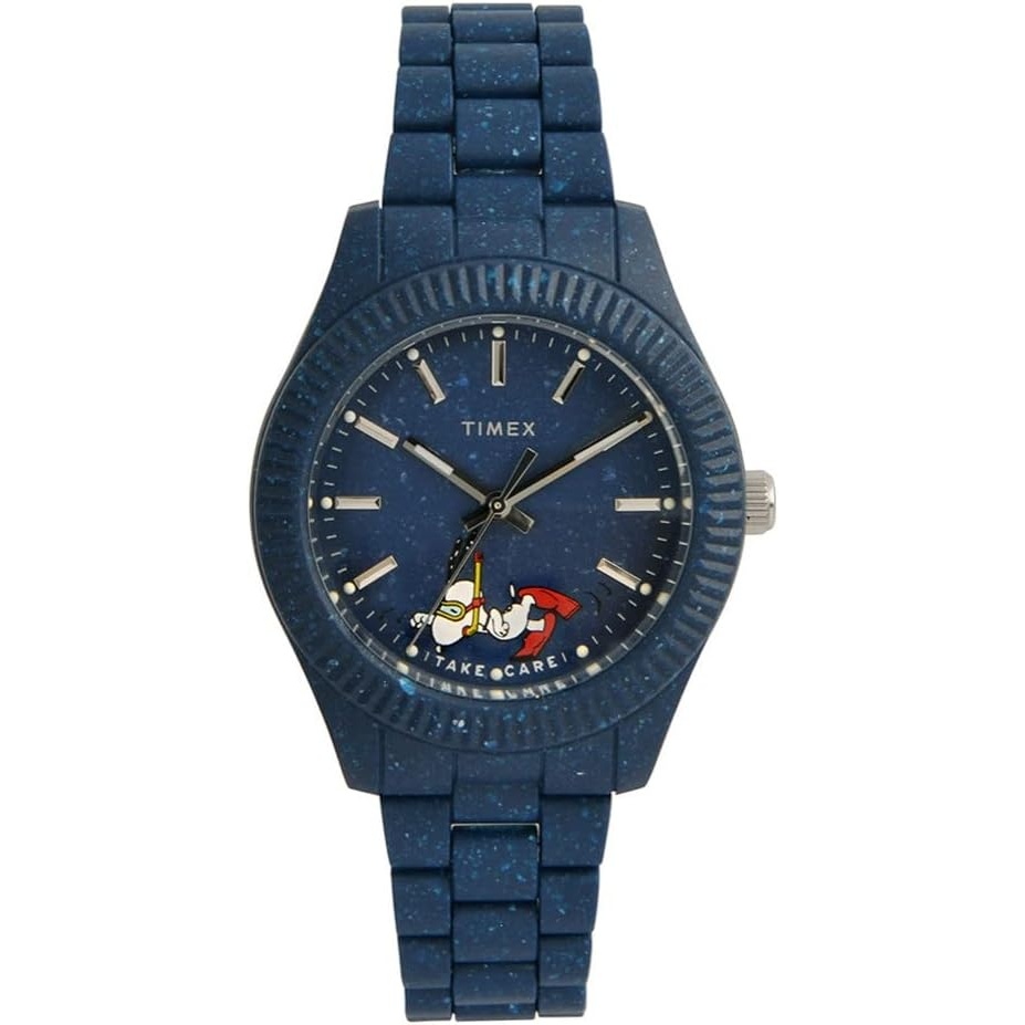image:imageTimex Mens Waterbury Ocean Recycled Plastic 42mm WatchBluePeanuts