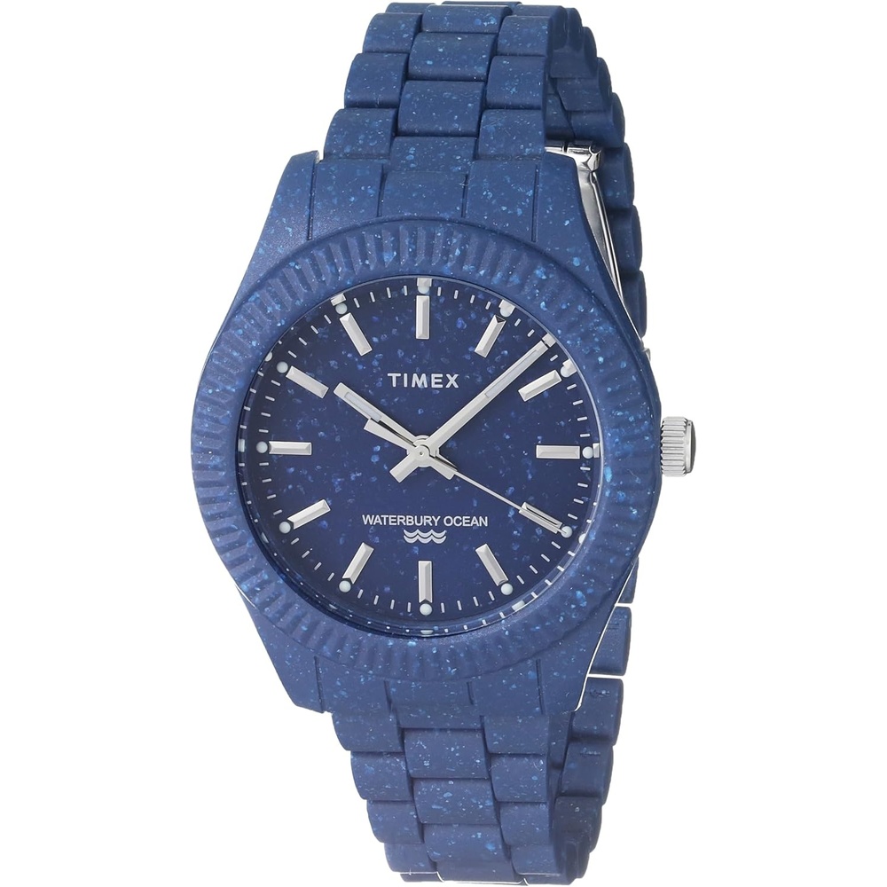 image:imageTimex Mens Waterbury Ocean Recycled Plastic 42mm WatchDark Blue