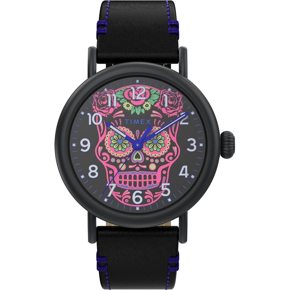 image:imageTimex Standard 3Hand 40mm Mens Analog Watch INDIGLO Backlight and Luminous Hands Adjustable and Durable Strap 50M Water ResistanceBlackBlackBlack