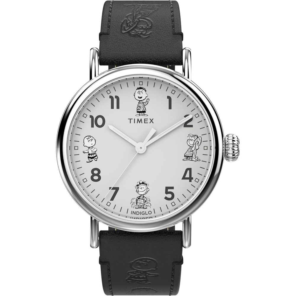 image:imageTimex Standard 3Hand 40mm Mens Analog Watch INDIGLO Backlight and Luminous Hands Adjustable and Durable Strap 50M Water ResistanceGraySilverToneSilverTone