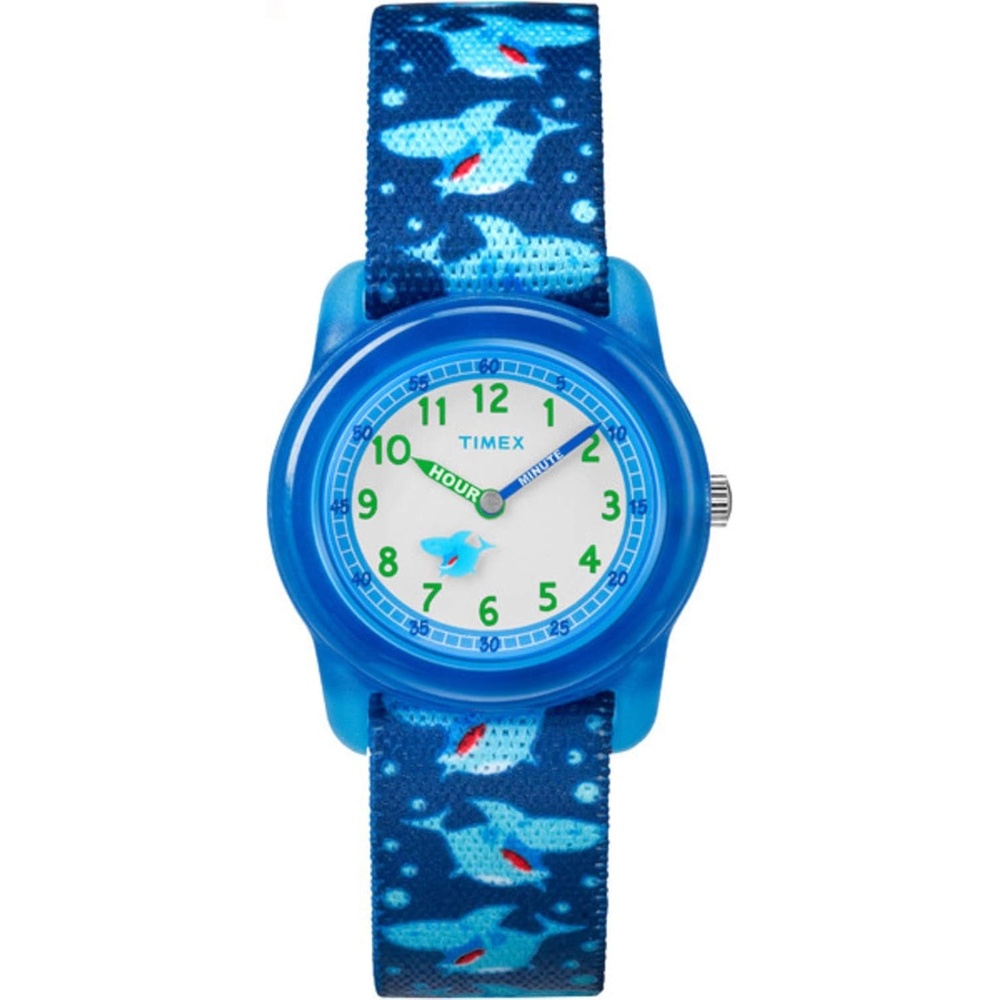 image:imageTimex TIME Machines 28mm Black Fast Wrap Kids WatchBlue Sharks