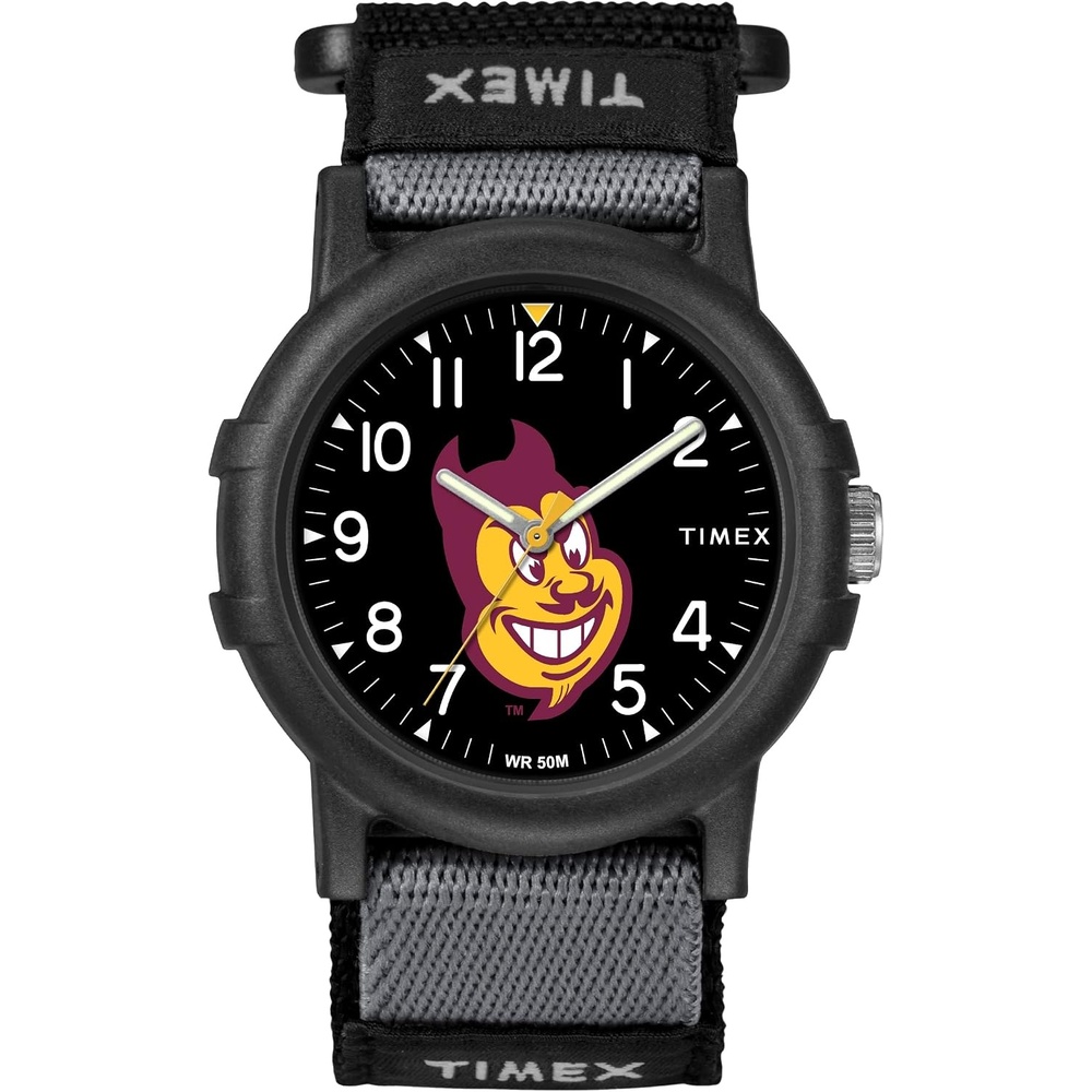 image:imageTimex Unisex Collegiate Recruit 38mm Watch  Tennessee Volunteers with Black Fabric StrapArizona State Sun Devils